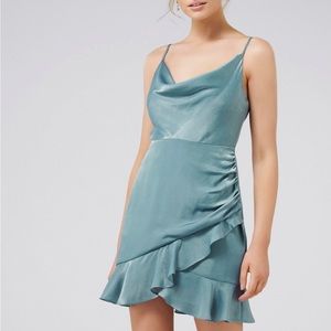 Ever New Cowl Neck Teal Dress USA 0